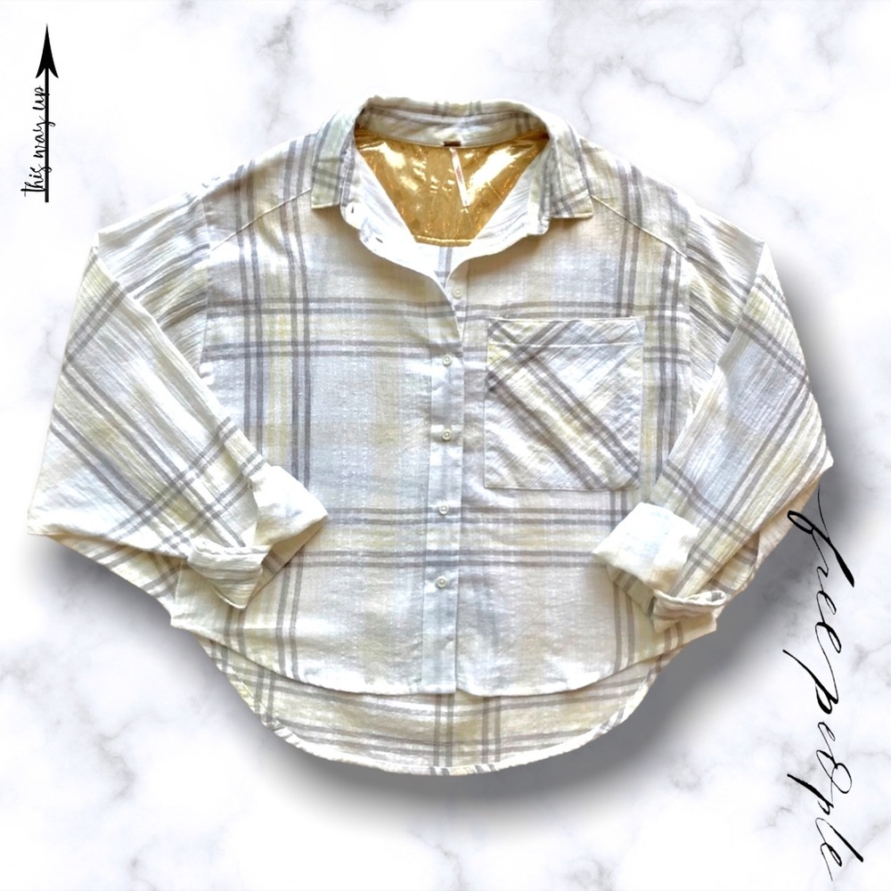 FREE PEOPLE Cutie Button Down Long Sleeve Shirt